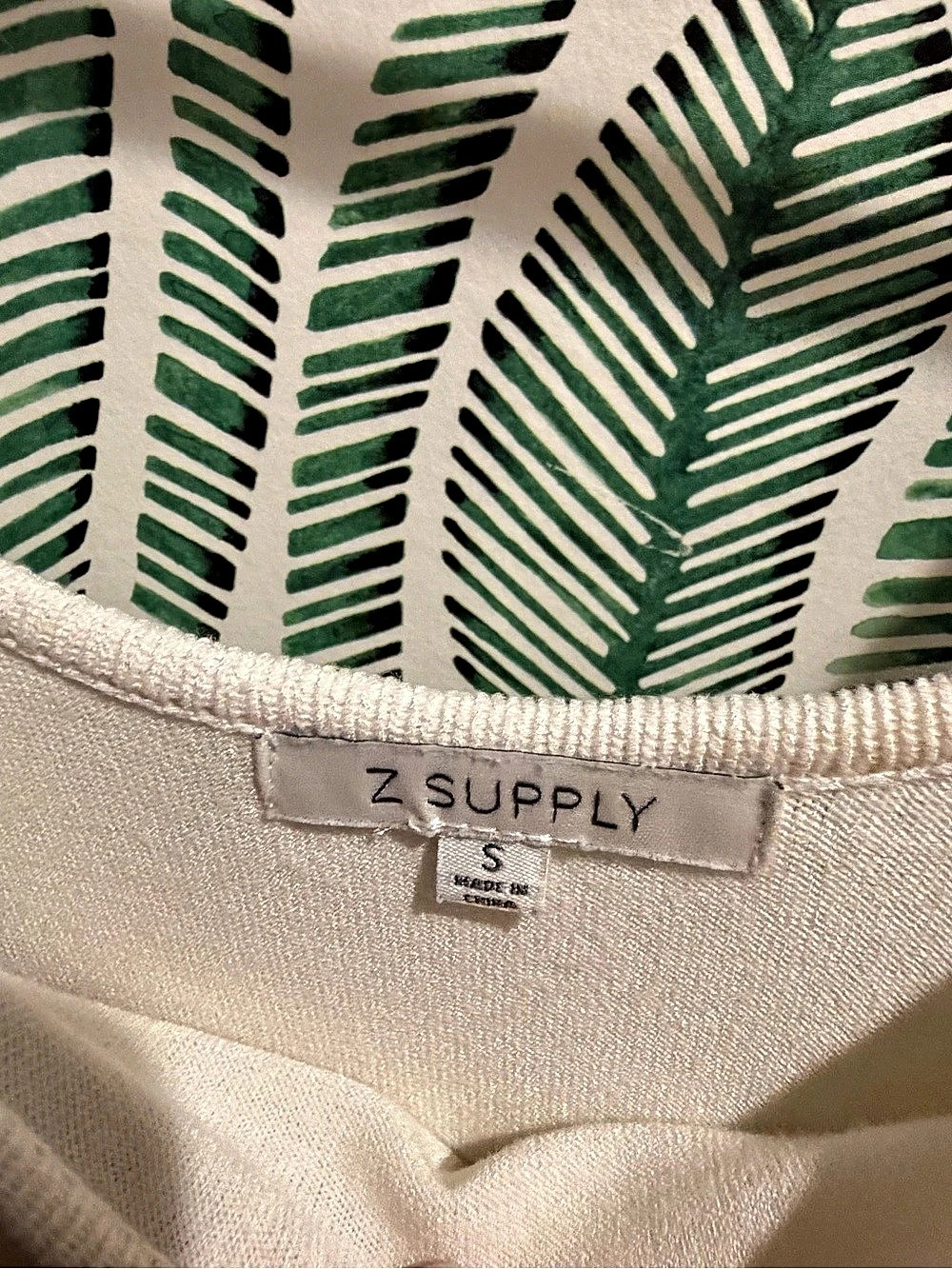 Z Supply Maxi Dress in Cream & Green Size Small Like New